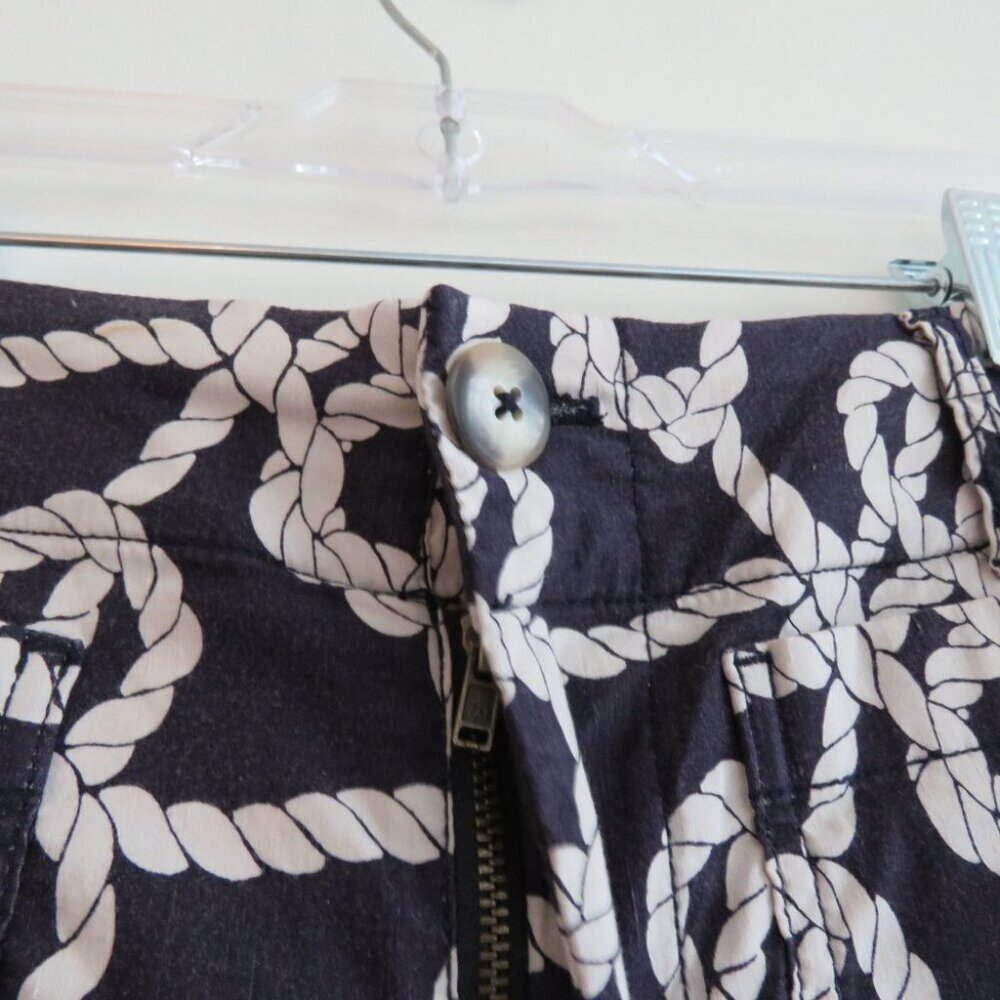 ANTHROPOLOGIE MAEVE The Colette Nautical Rope Wide Leg Cropped Linen Blend Pants - Picture 8 of 16